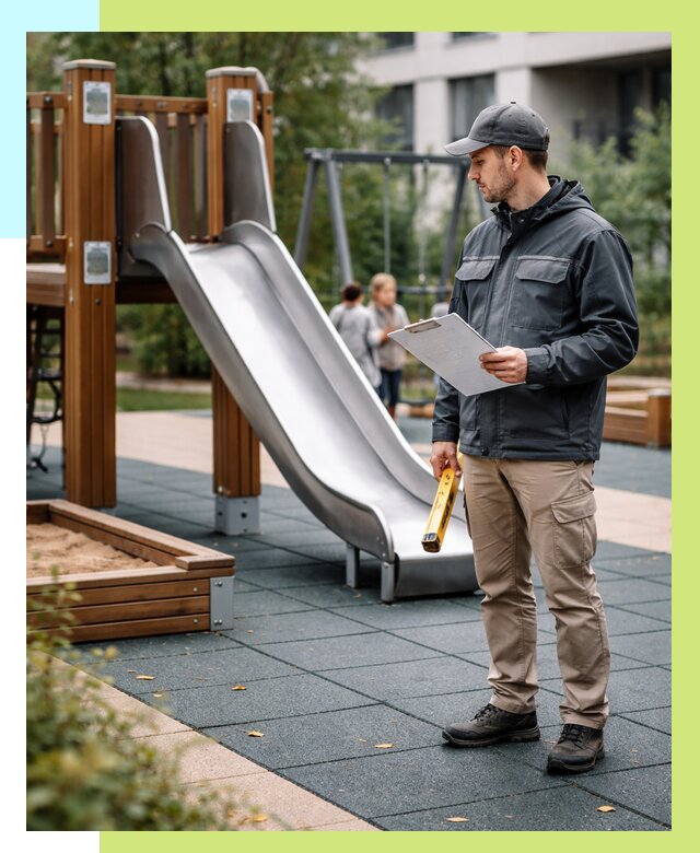 Сертификация детских площадок в Малоярославце от 25855 р. | Алешин-Млр