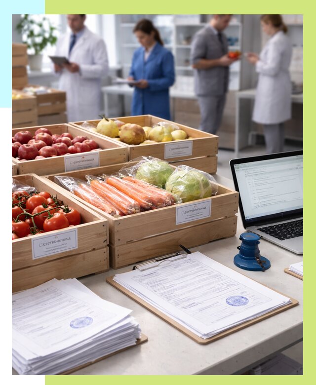 Сертификация овощей и фруктов в Малоярославце от 8791 р. | Алешин-Млр