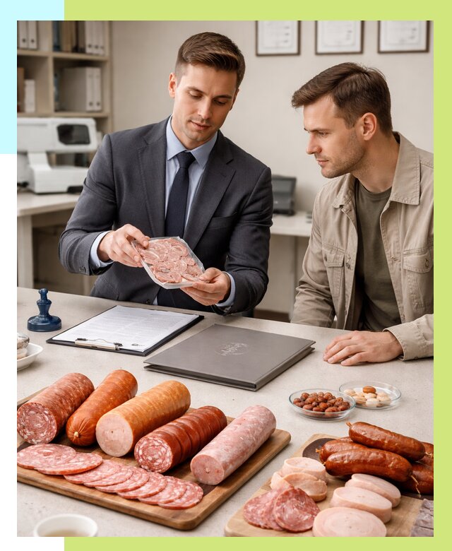 Сертификация колбасных изделий в Малоярославце от 7757 р. | Алешин-Млр