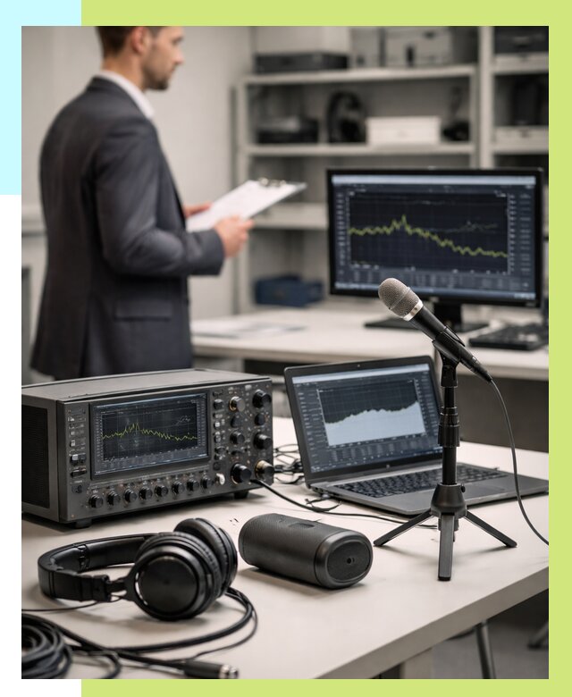 Сертификация аудиотехники в Малоярославце от 15513 р., Алешин-Млр