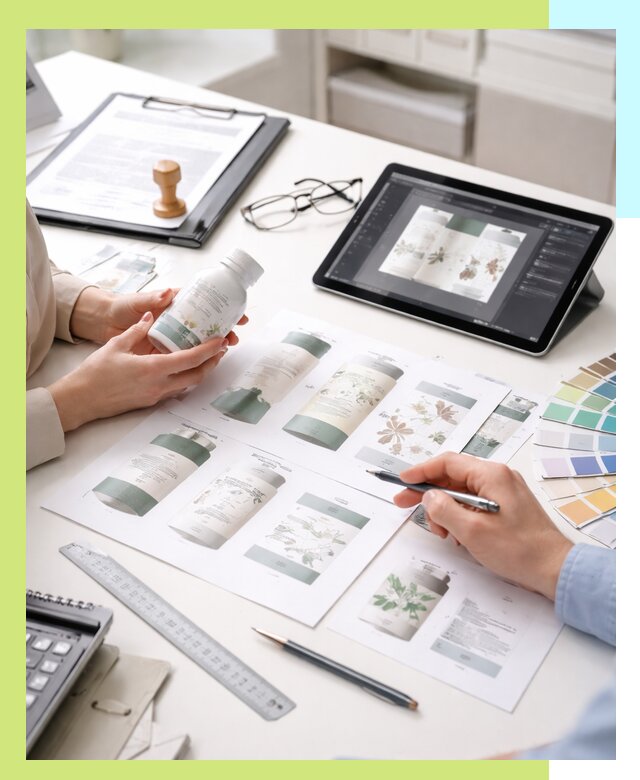 Профессиональная разработка дизайна и текста этикетки продукции в Малоярославце