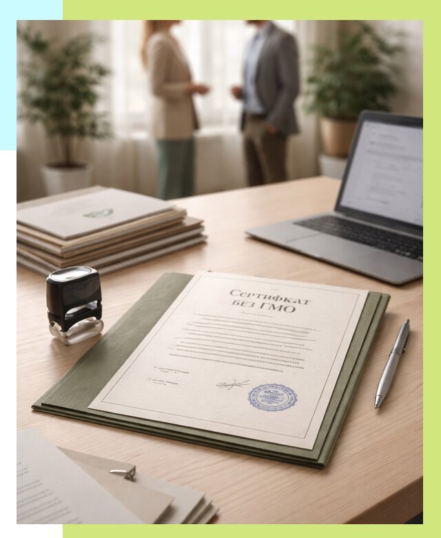 Сертификат без ГМО в Малоярославце от 7757 р. оформить срочно Алешин-Млр