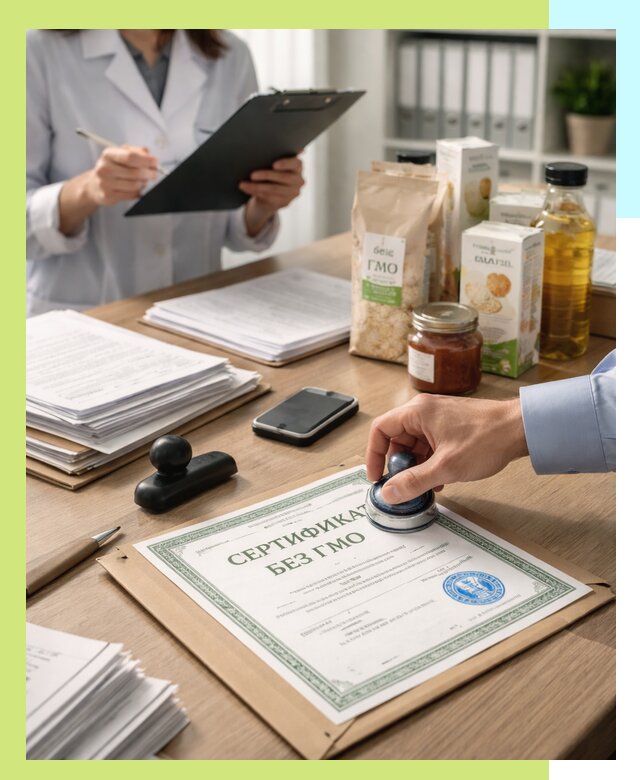 Получение сертификата Без ГМО для продукции в Малоярославце